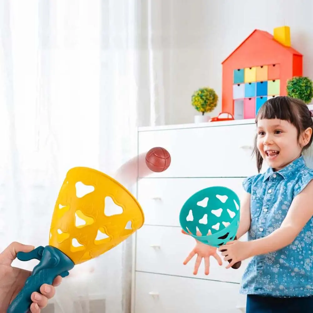 

Игрушки для бросания и лова мяча, Интерактивная игрушка для родителей и детей, двойная катапульта, развивающие игрушки, попрыгивающий мяч