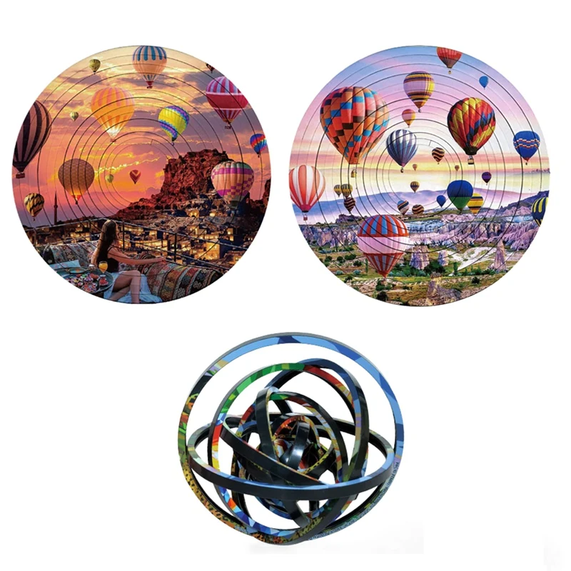 

360 Degree Dimensional Rotation Double-Sided Circular Puzzle Toy Rotating Puzzle For Children's Christmas Gifts