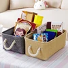 New Linen Fabric Storage Basket Large Capacity，for Sorting and Organizing Miscellaneous Items Storage Baskets Woven Basket 6