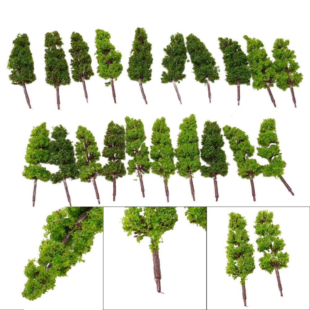 Model Trees 20pcs Train Artificial Miniature Tree Scenery Railroad Decoration Building Landscape Accessories Toys For Kids model trees