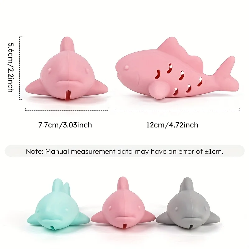 Pet's Chew Toy - Silicone Treat Dispenser Teeth Grinding & Mental Enrichment,  Bite-Proof for Small Pets, Vibrant Fish Design