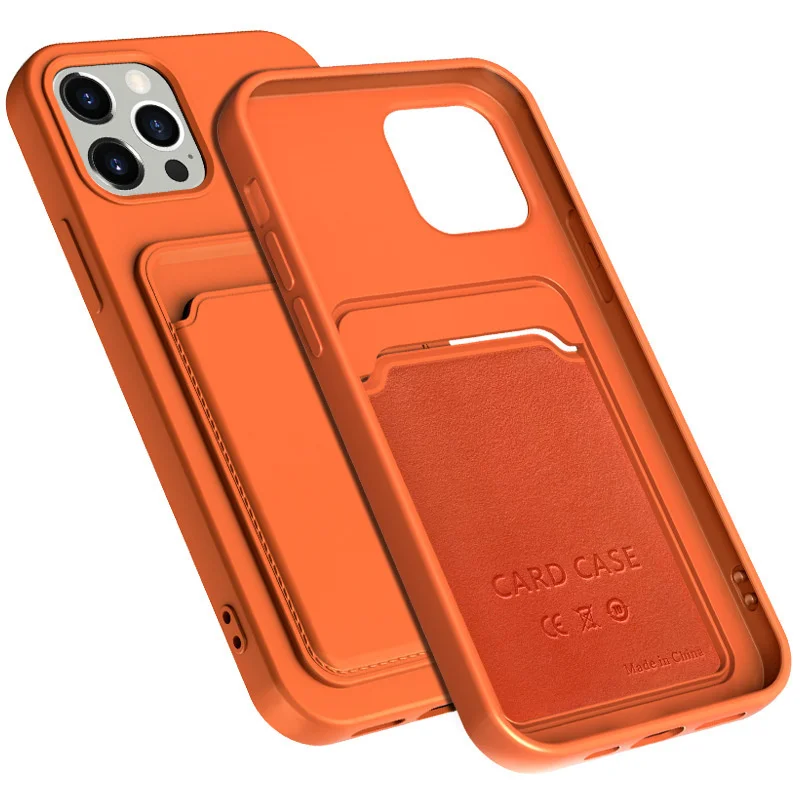 Frosted Soft Protective Phone Case with Card Pocket