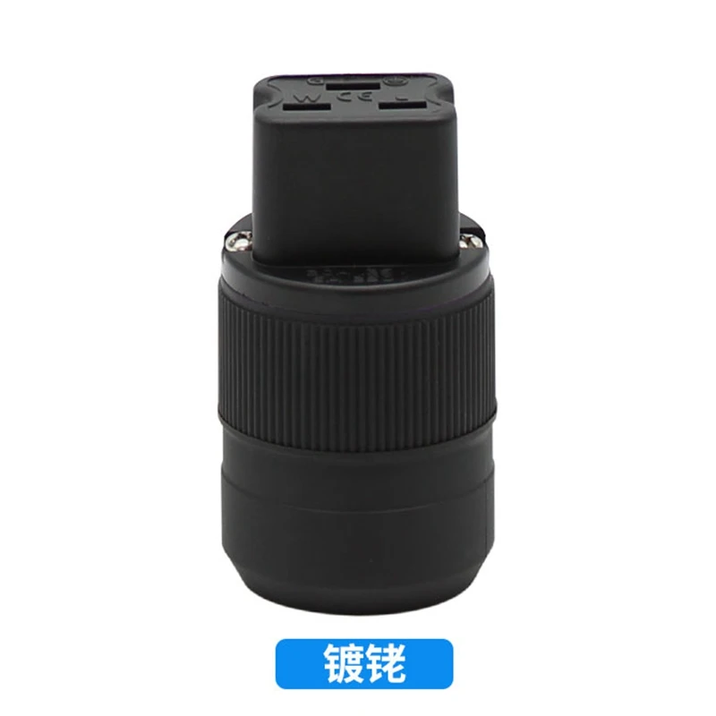 Di Alta Qualità Rodio/Oro Rame Placcato 20A C19 Iec Spina Femmina Cavo Di Alimentazione Hifi Connettore Di Rete Fai Da Te Cavo Di Alimentazione Ca