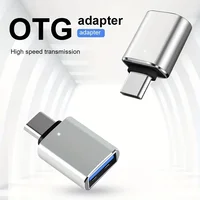 LED USB 3.0 To Type C Adapter OTG To USB C USB-A To Micro USB Type-C Female Connector For Samsung Xiaomi POCO Adapters 2