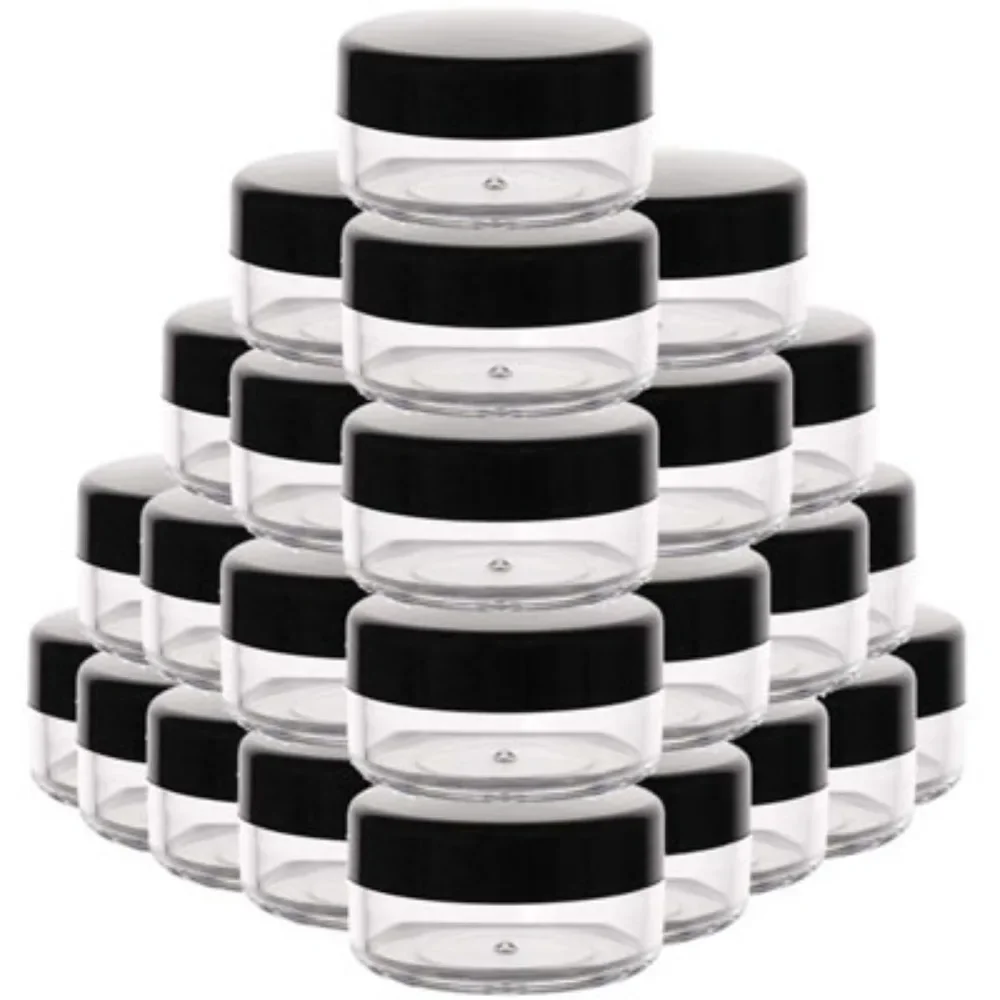 Pots de crème en plastique, 12 pièces, conteneurs d'échantillon de beauté avec bouteille de voyage anti-fuite à large bouche pour produits de toilette crème 2/3/5/10/15/20ml