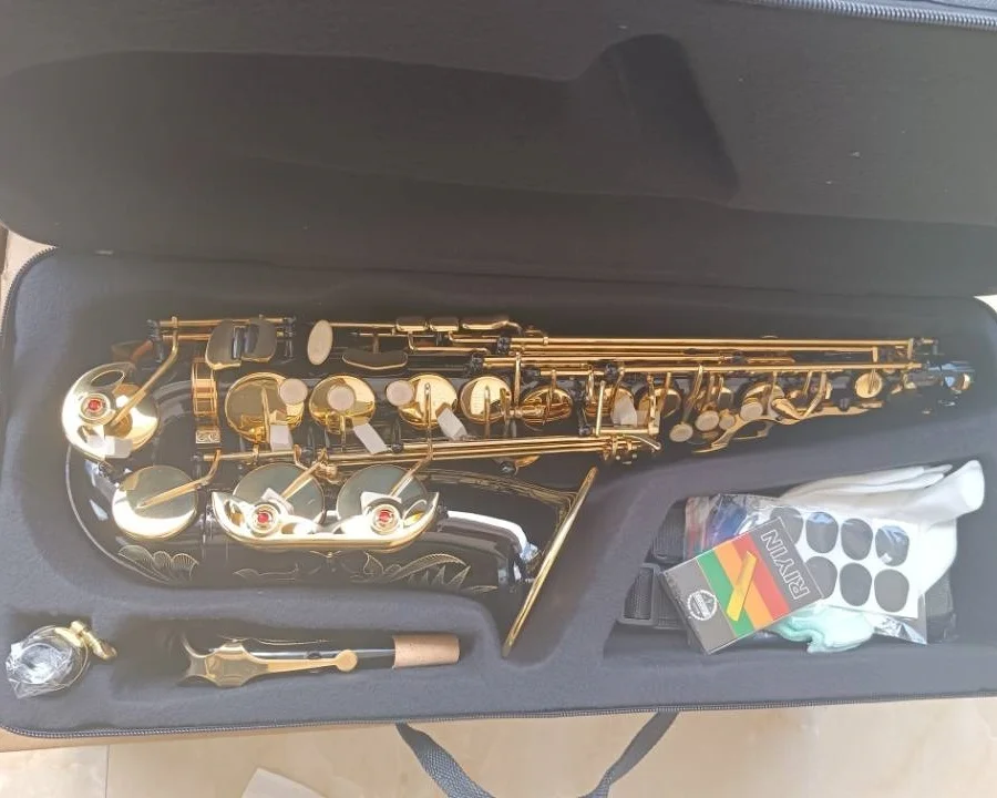 New Alto Saxophone Eb Black gold key E Flat Sax With Case Mouthpiece Professional musical instrument
