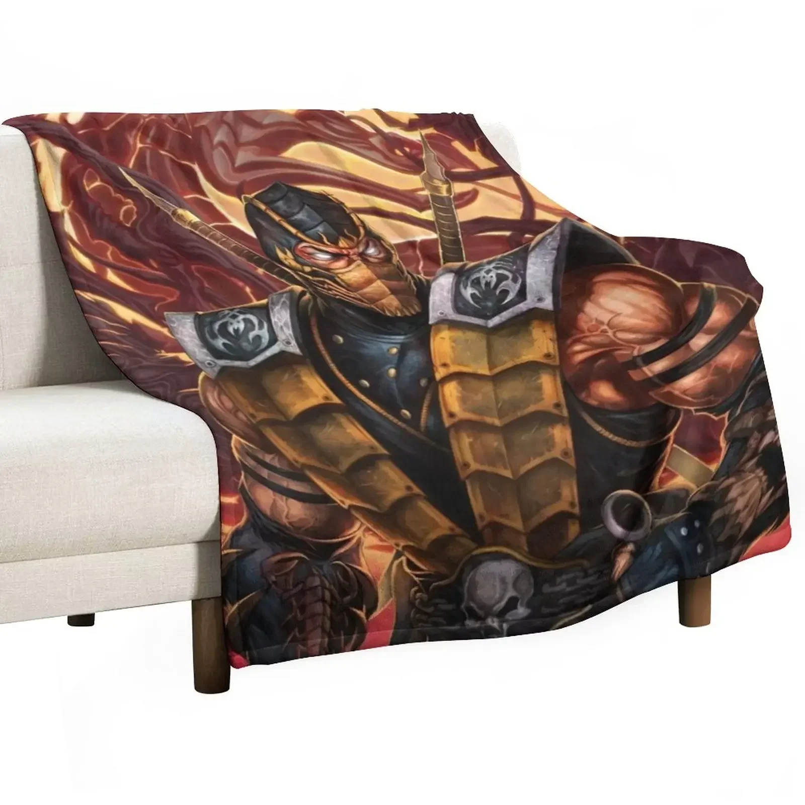 

Скорпион Mortal Kombat плед одеяло Хэллоуин туристические одеяла