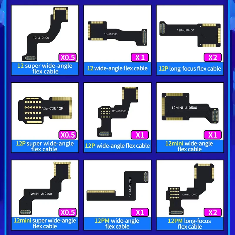 JCID AIXUN Rear camera flex cable for IPhone 12/12mini/12pro