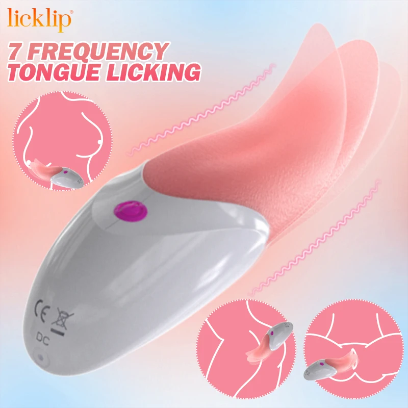 Vibrations Licklip 7 Realistic Tongue Licking Vibrating Sex Toys for Women Oral Sex Pussy l Stimulat                Stimuat_voghion.com