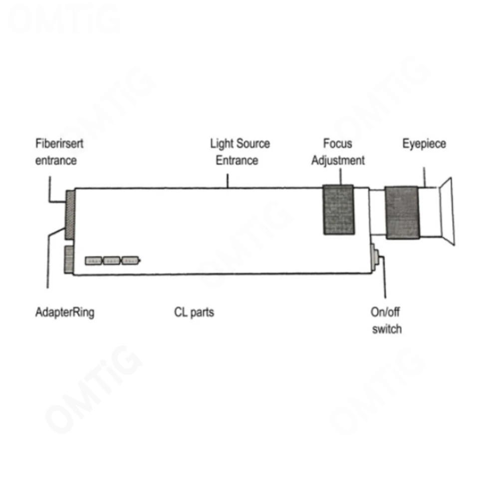 High Precision Precise 400X Handheld With 1.25 And 2.5 Mm Adapter Fiber Inspection Optical Microscope