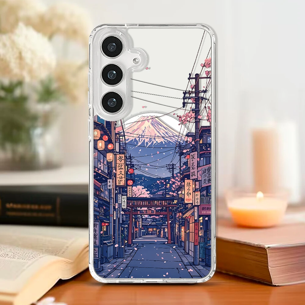 Japanese Landscape Art Magnetic Phone Case Cover