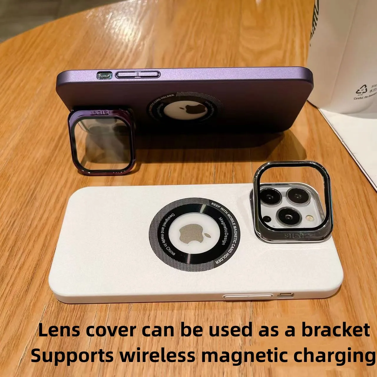 

Magnetic Matte Stand All Inclusive Phone Case Suitable for iPhone 14 promax 13 promax 12 promax Series All Inclusive Phone Case