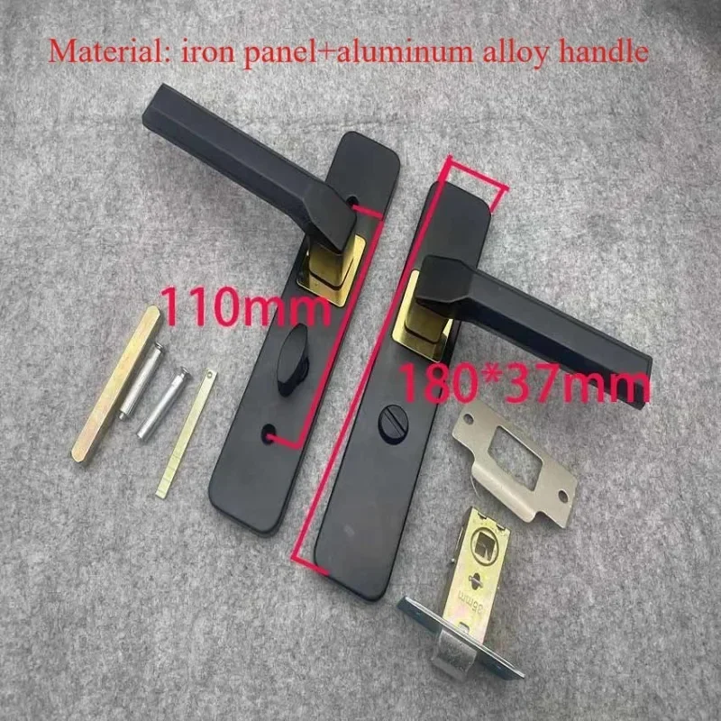Bathroom Household Universal Aluminum Alloy Indoor Bathroom with Key Handle Lock - Image 2