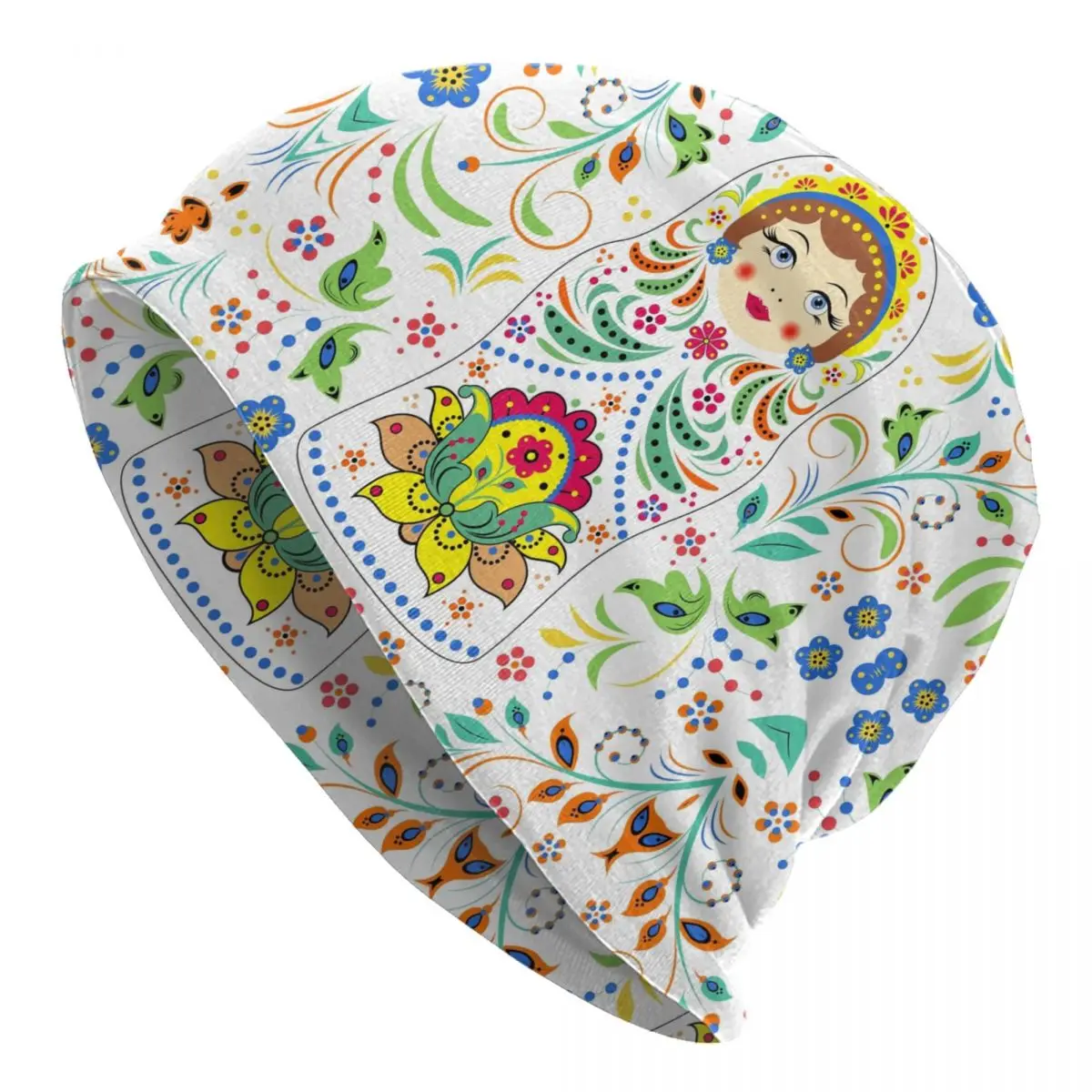 Russian-Babushka-Matryoshka-Doll-Bonnet-Hats-Fashion-Knitting-Hat-For ...