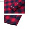 EKLENTSON Winter Mens Heavyweight Jacket Flannel Plaid Casual Jacket Detachable Hood Quilted Lined Shirts Coats Hiking Jackets 6