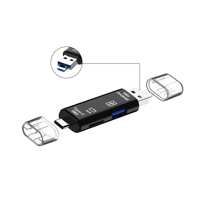 6-in-1 USB-C OTG Card Reader and Adapter