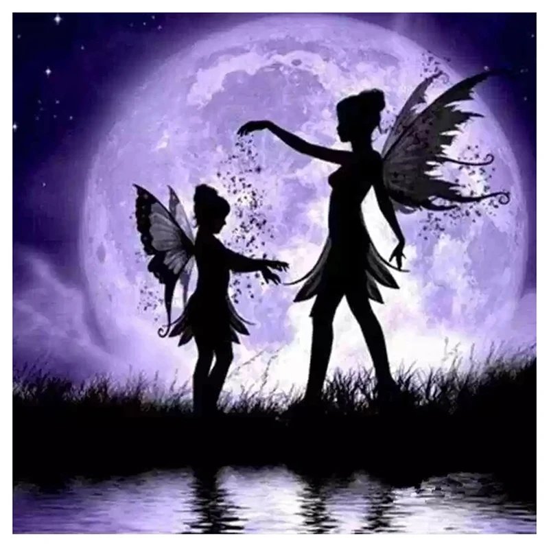 

HOT SALE Diamond Painting Cross Stitch "Butterfly Fairy" Living Room Decor Full Rhinestone Dimond Embroidery
