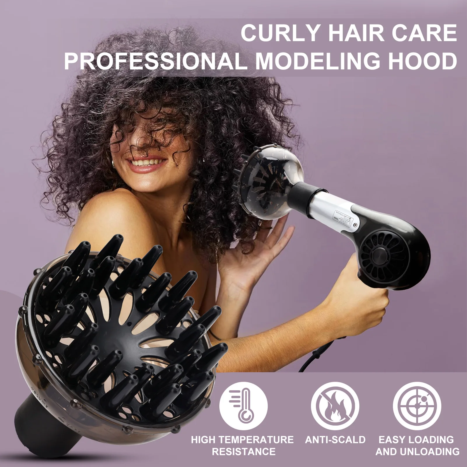 Salon Universal Haartrockner Diffusor für Locken Temperatur Beständig Haar Barbershop Hause Trocknen Gebläse Haar Styling Zubehör – Detail 7