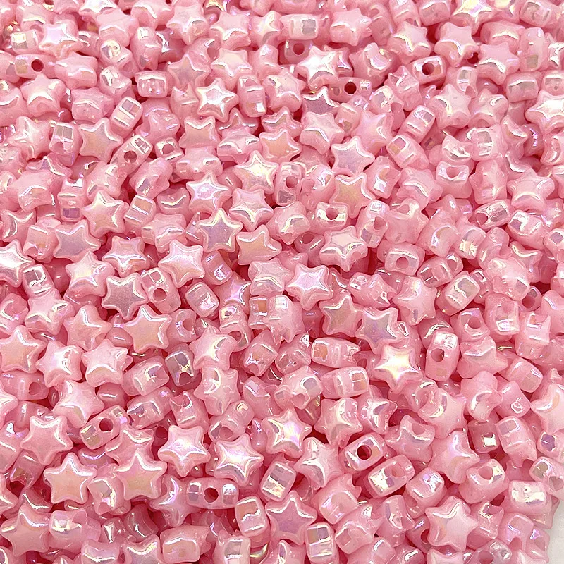 Acrylic Beads 50pcs 10mm AB Colourful Five-pointed Star for Jewelry Making DIY