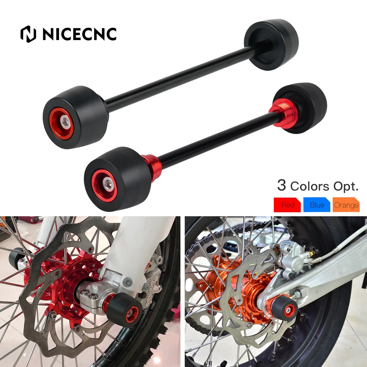 

NiceCNC 20/22mm Front Rear Wheel Axle Slider Crash Pad for GasGas EC300 EC ECF 125 250 300 350 450 EX MC EXF MCF 2021 2022 2023