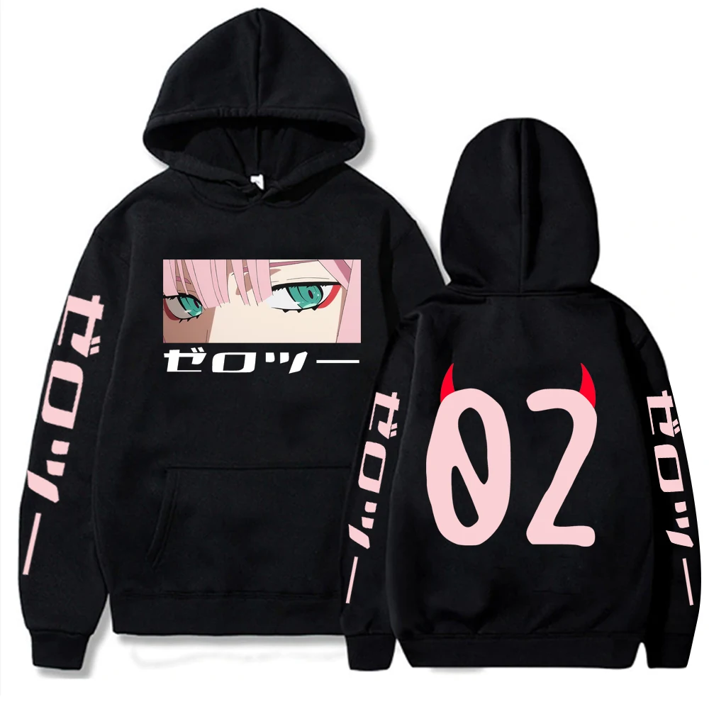 

Anime Zero Two Print Pullover Women Winter Sweatshirt Men Oversized Hoody Darling In The Franxx Costume Hoodie Harajuku Sudadera