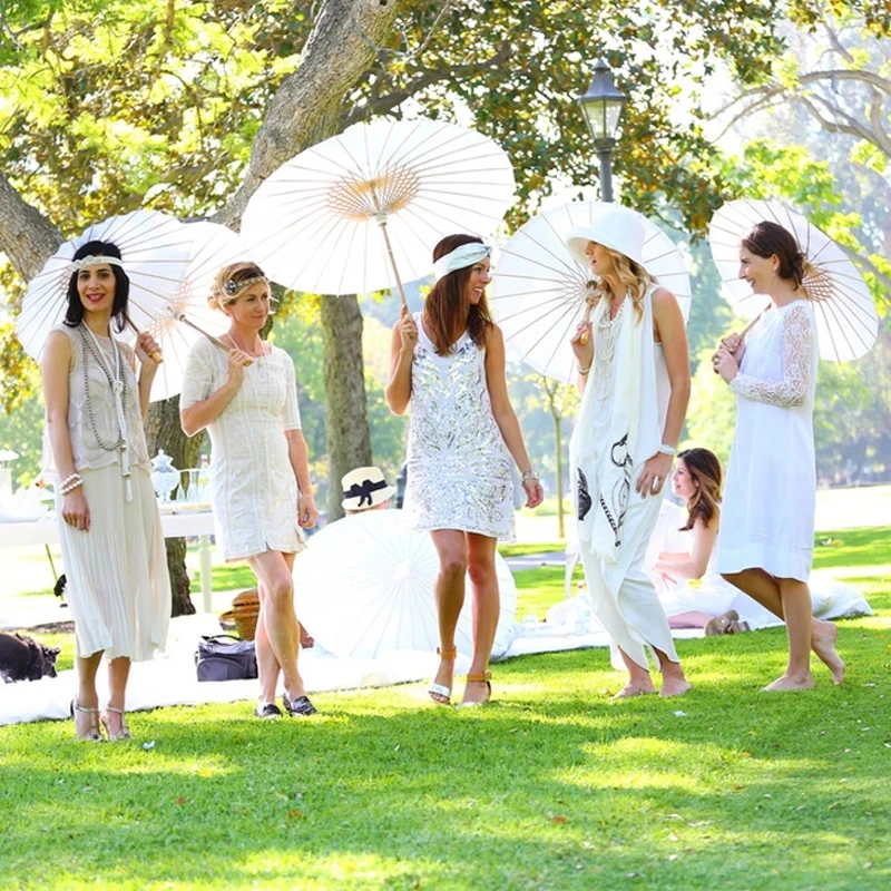 20/30/50pcs Chinese paper umbrellas, white oil paper umbrellas, DIY party, wedding sunshade photography props