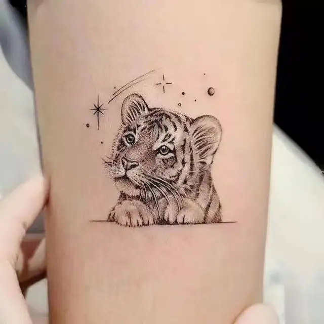 Single needle/microrealistic tiger cub by @lunarlane at Royal Ink,  Melbourne, Australia. : r/tattoo
