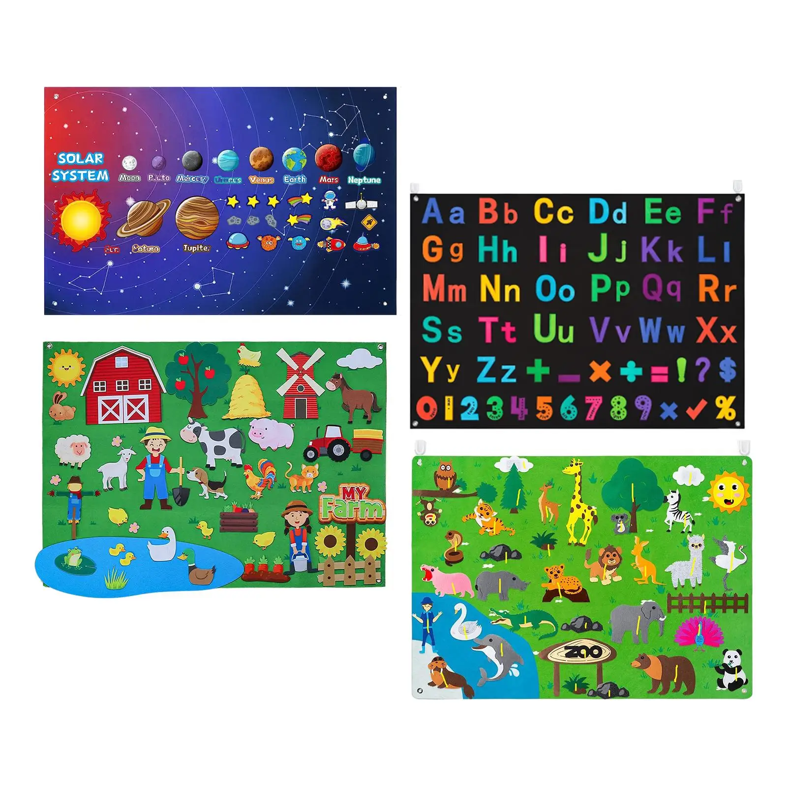 

Felt Story Board Early Education Interactive for Kindergarten Travel Nursery