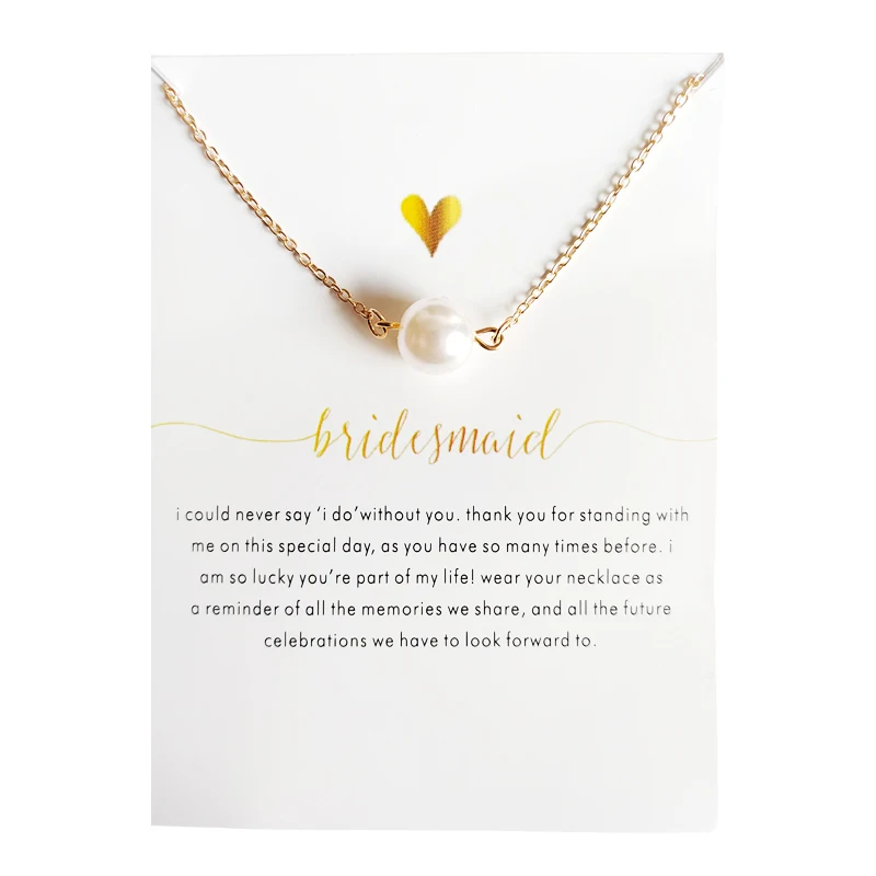 Wedding Favor and Gifts For Bridesmaid Necklace Bride To Be Bridal Shower rose necklace diy handmade gift