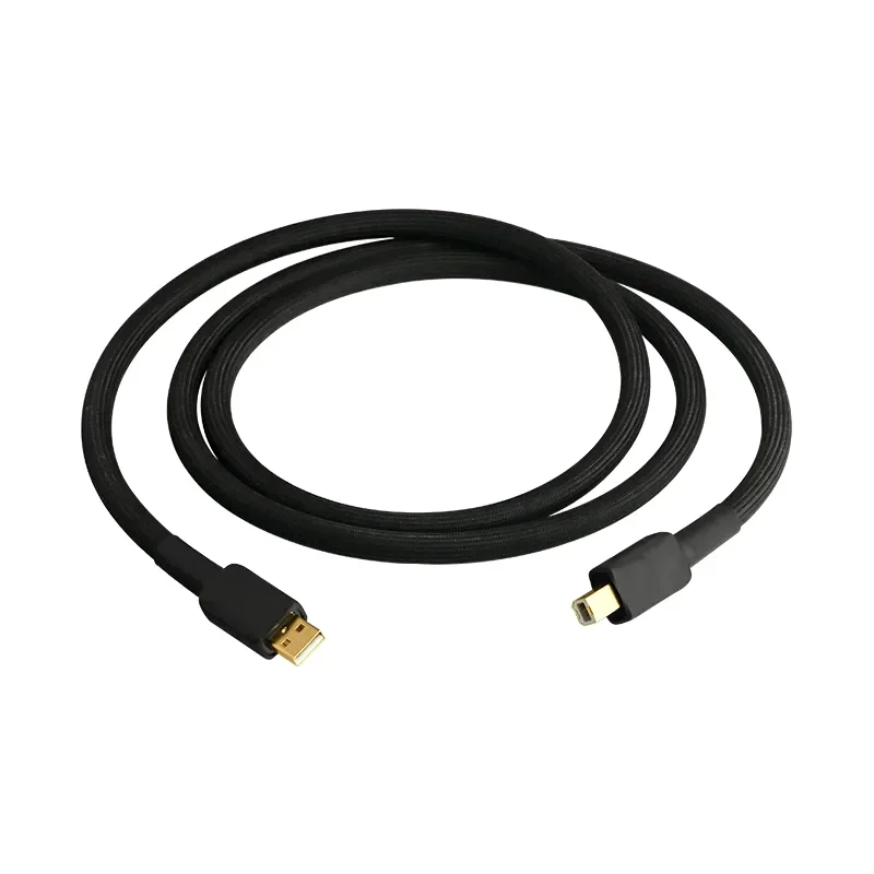 

6N чистый серебристый USB-кабель от A до B, зеркальный Hi-Fi аудио декодер, кабели для цифровой звуковой карты