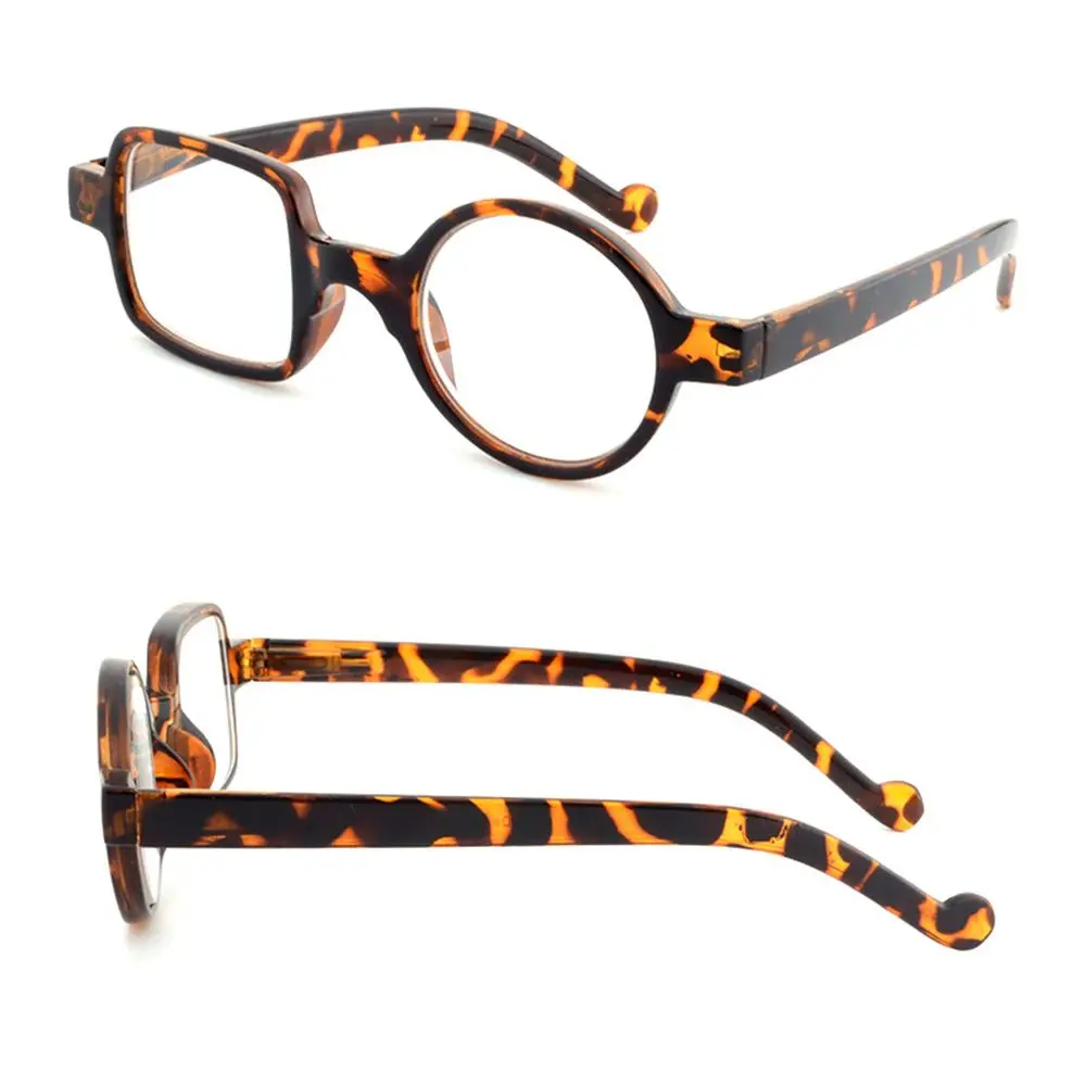 Unregelmäßige Retro Lesebrille Männer Frauen Platz Runde Vintage Presbyopie Brillen Hyperopie Brillen Stärke 1,0x ~ 3,5x – Detail 4