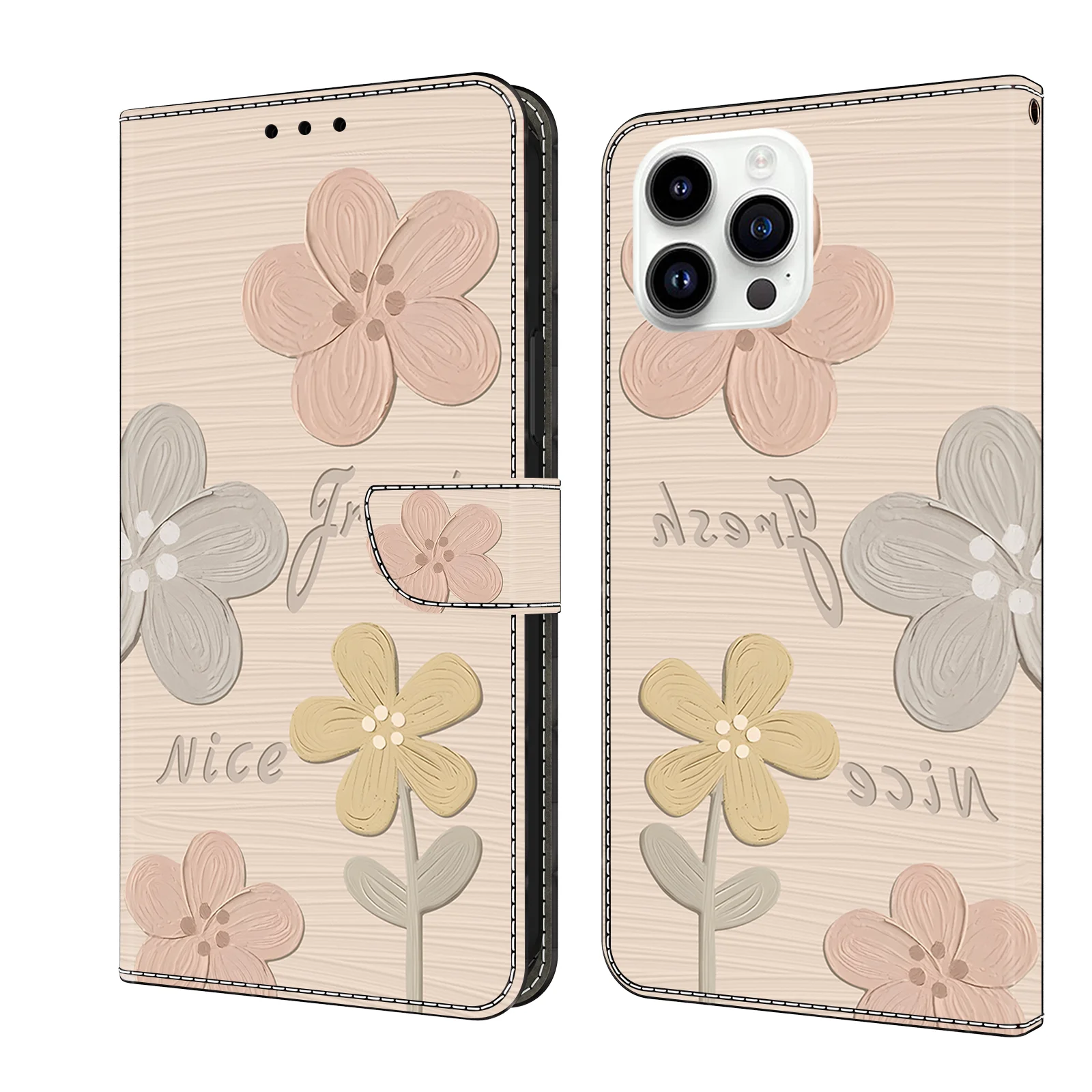 Luxurious 3D Magnetic Flip Leather Wallet Phone Case