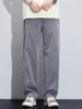 High Quality Summer Ultrathin Soft Lyocell Fabric Men's Casual Pants Elastic Waist Breathe Loose Straight Trousers Plus Size 5XL 3