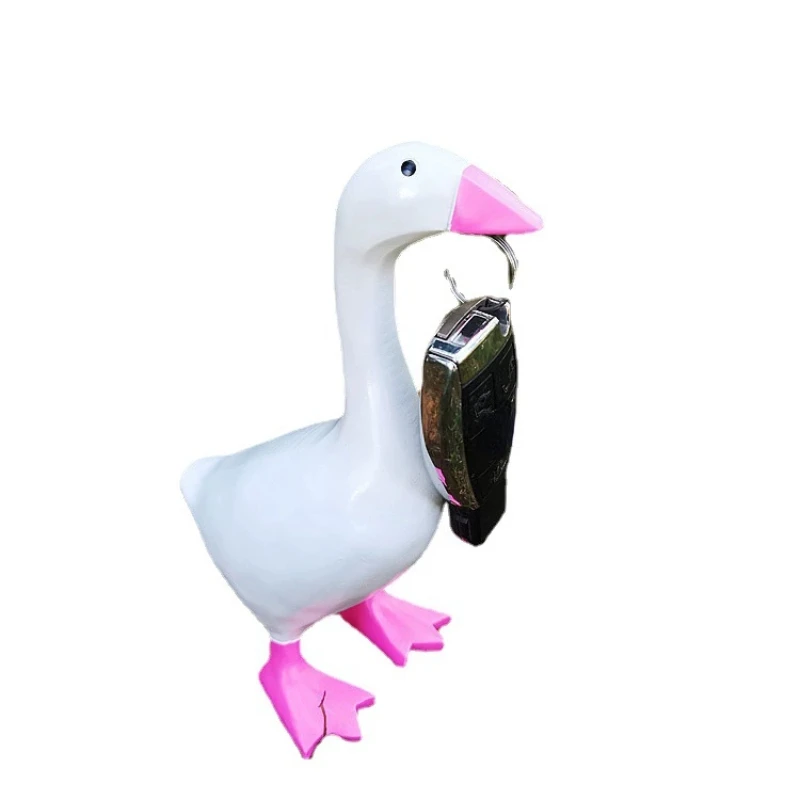 

Duck Magnetic Suction Decoration Resin Little Swan Duck Statue Cutter Key Storage Magnetic Suction Kitchen Scissors Magnetic