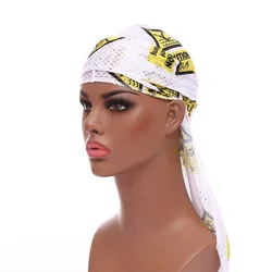 2022 Fashion Hot Net Printed Long Tailed Pirate Hat Hip Hop Cape Hat Baotou Hat Unisex Turban Bandana Headwear Designer Bonnet