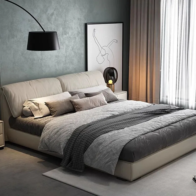 Design Hotel Beds Wood Floor Upholstered Modern Living Room Luxury Sheets Japanese Beauty Camas Infantiles Home Furniture