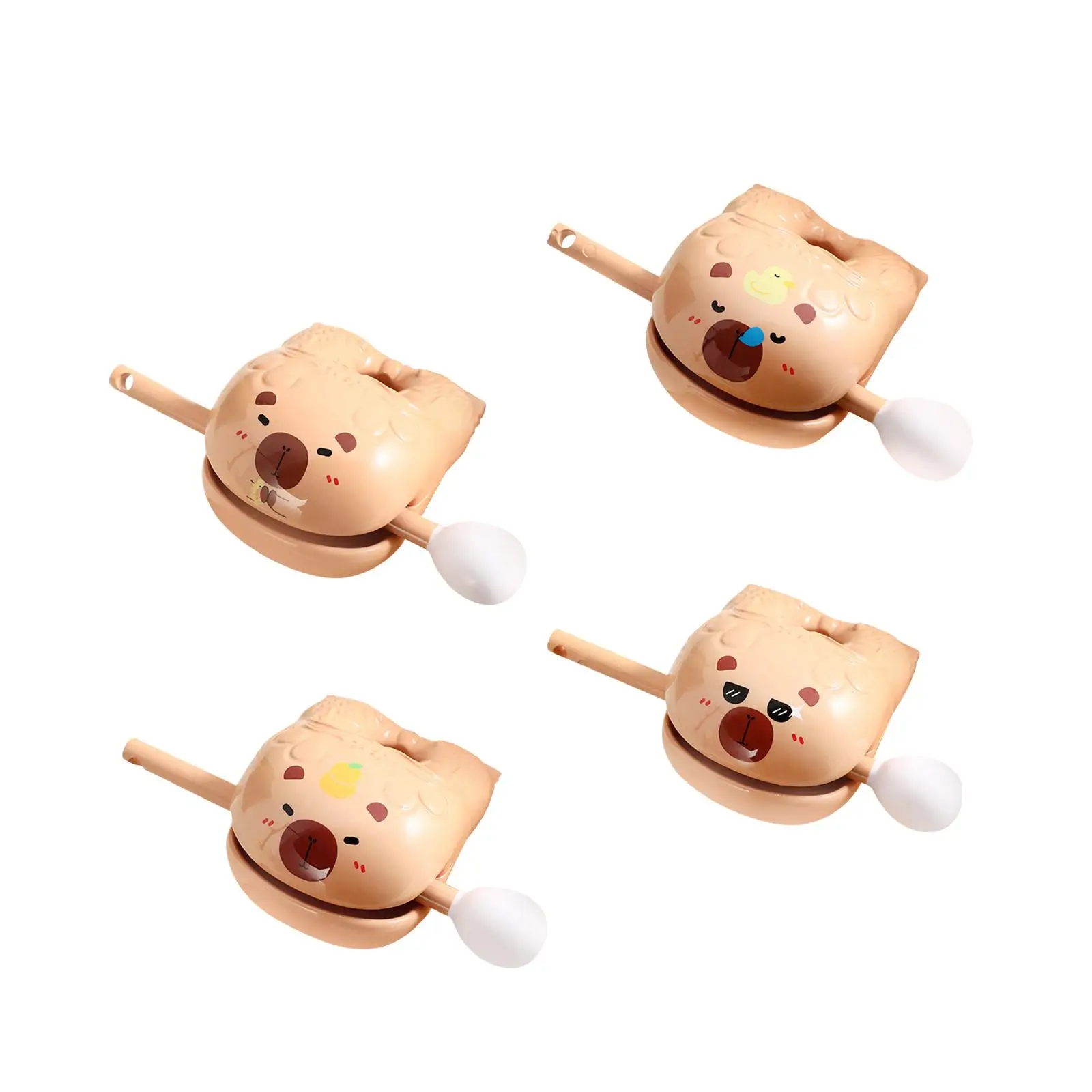 Capibara 나무 물고기 드럼 탁상 장식, 책상 사무실 홈 장식