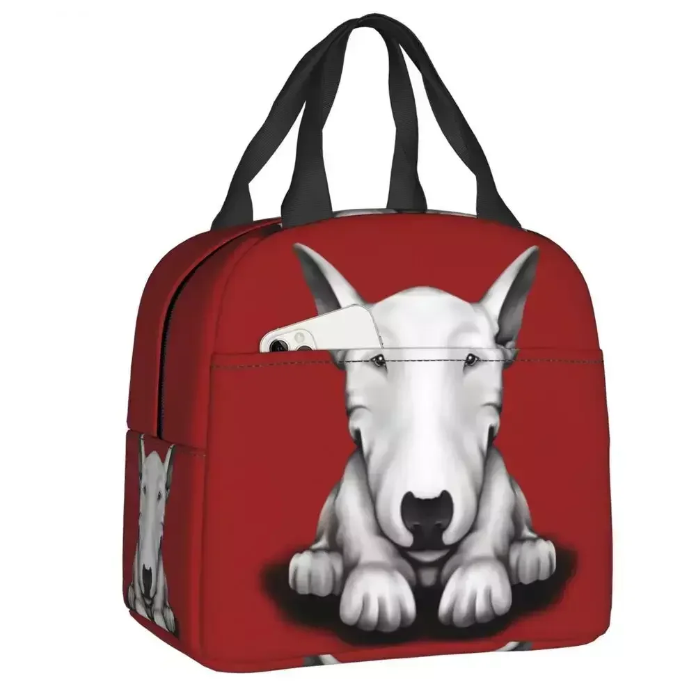 

English Bull Terrier Thermal Insulated Lunch Bags Women Animal Pet Puppy Resuable Lunch Container Multifunction Food Box