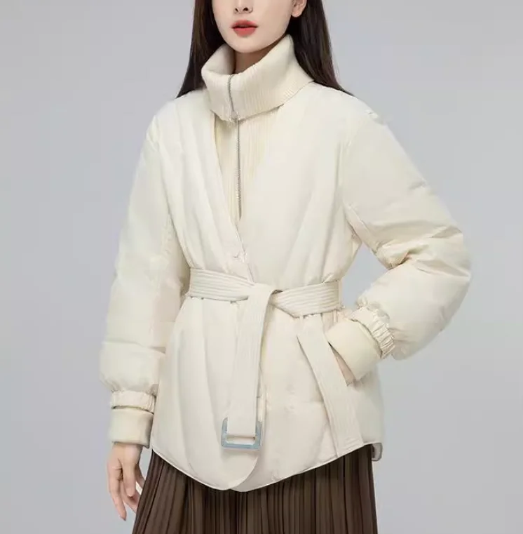 

2023 Women's Clothing Stitching down Jacket Winter New
