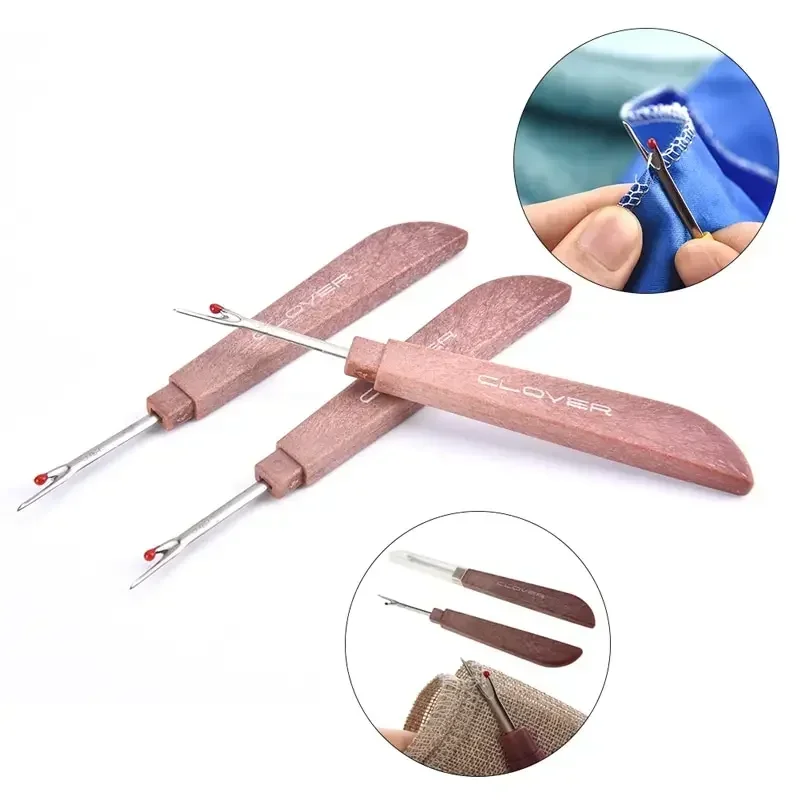 Steel Thread Cutter Wooden Plastic Handle Seam Ripper Stitch Removal Knife Needle Art Sewing Tools DIY Sewing Accessories