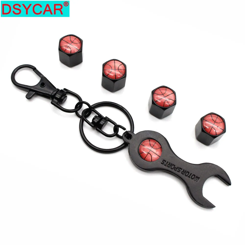 DSYCAR 1Set Zinc Alloy Anti theft Car Wheel Tire Valve Stem Caps Air+