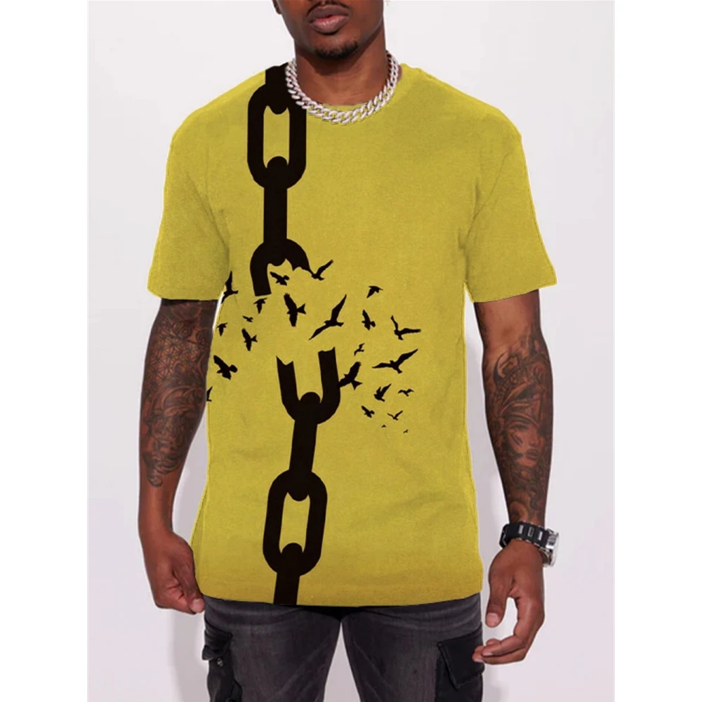 

Men's T-Shirt Casual Fashion 3d Print Short Sleeved Summer Retro T-Shirt For Men Clothing Street Breathable T Shirt Top Tee