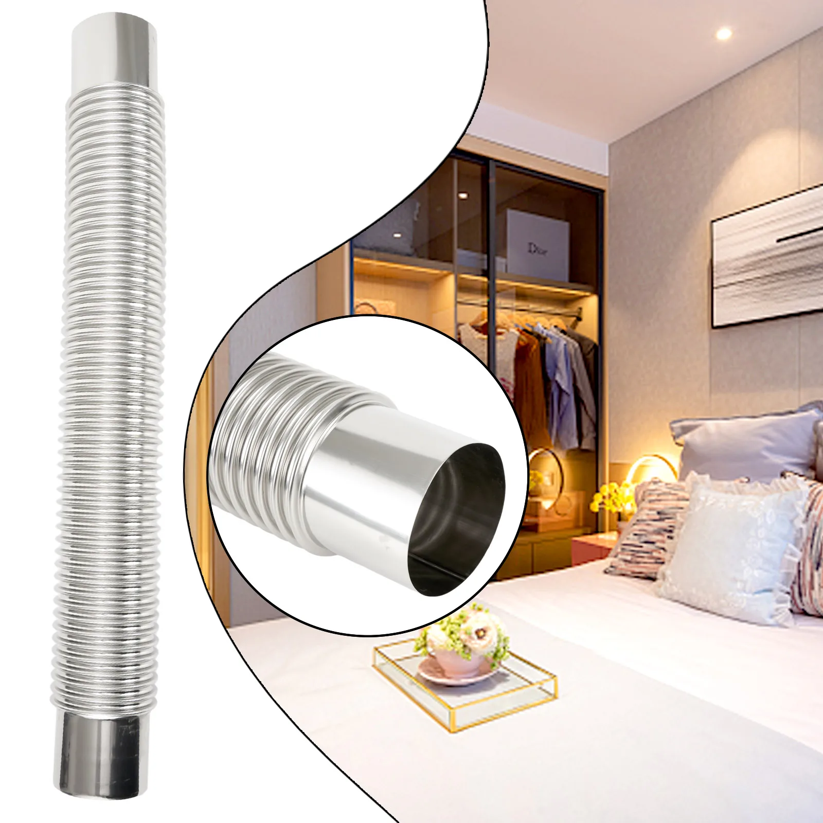 Sturdy and Durable Stove Pipe, Made of Stainless Steel, Suitable for Interior Water Heater Pipes, Ensures Reliable Ventilation