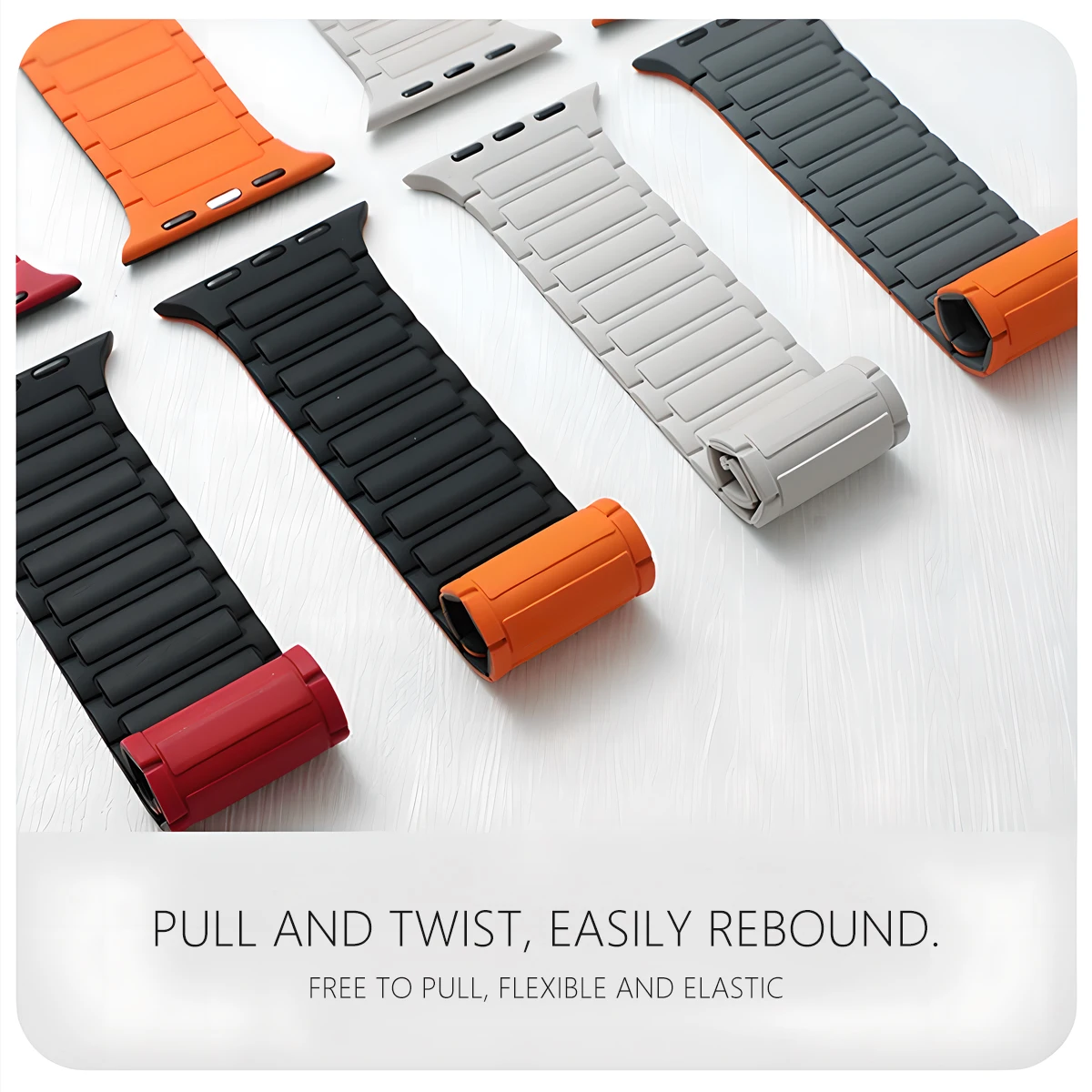 รูปสินค้า สายซิลิโคน Apple Watch ยืดหยุ่น ทนทาน หลายขนาด
