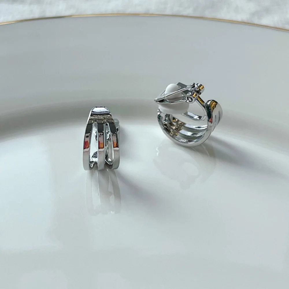 New Simple Gold Color Geometric Ear Clip On Earrings Without Piercing No Hole Ear Cuff Earings Non Pierced Metal Jewelry