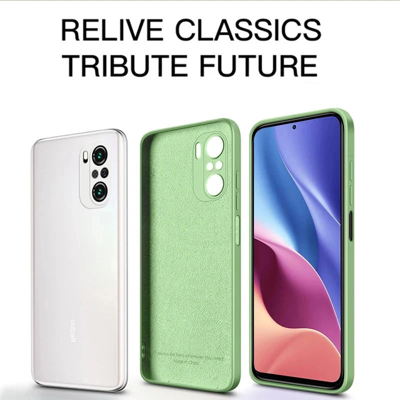 Custodia morbida in silicone liquido quadrato per Xiaomi Redmi Note 10 9 8 7 Pro 9S Redmi K40 K20 9A Mi 11 10 10T Pro Lite 9 SE Poco_voghion.com