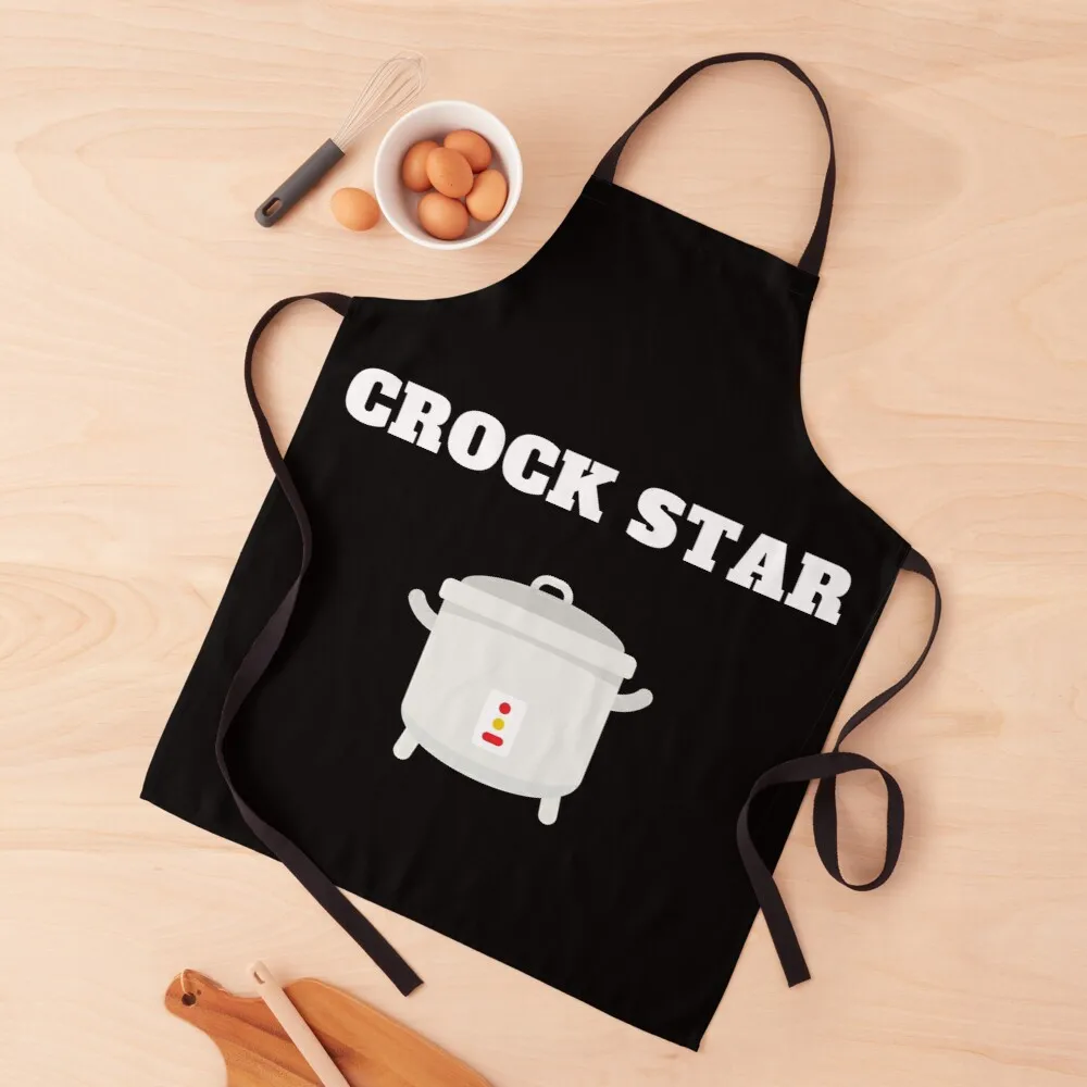 

Crock star pressure cooking Apron kitchen and home items aesthetic uniforms woman Kitchen aprons