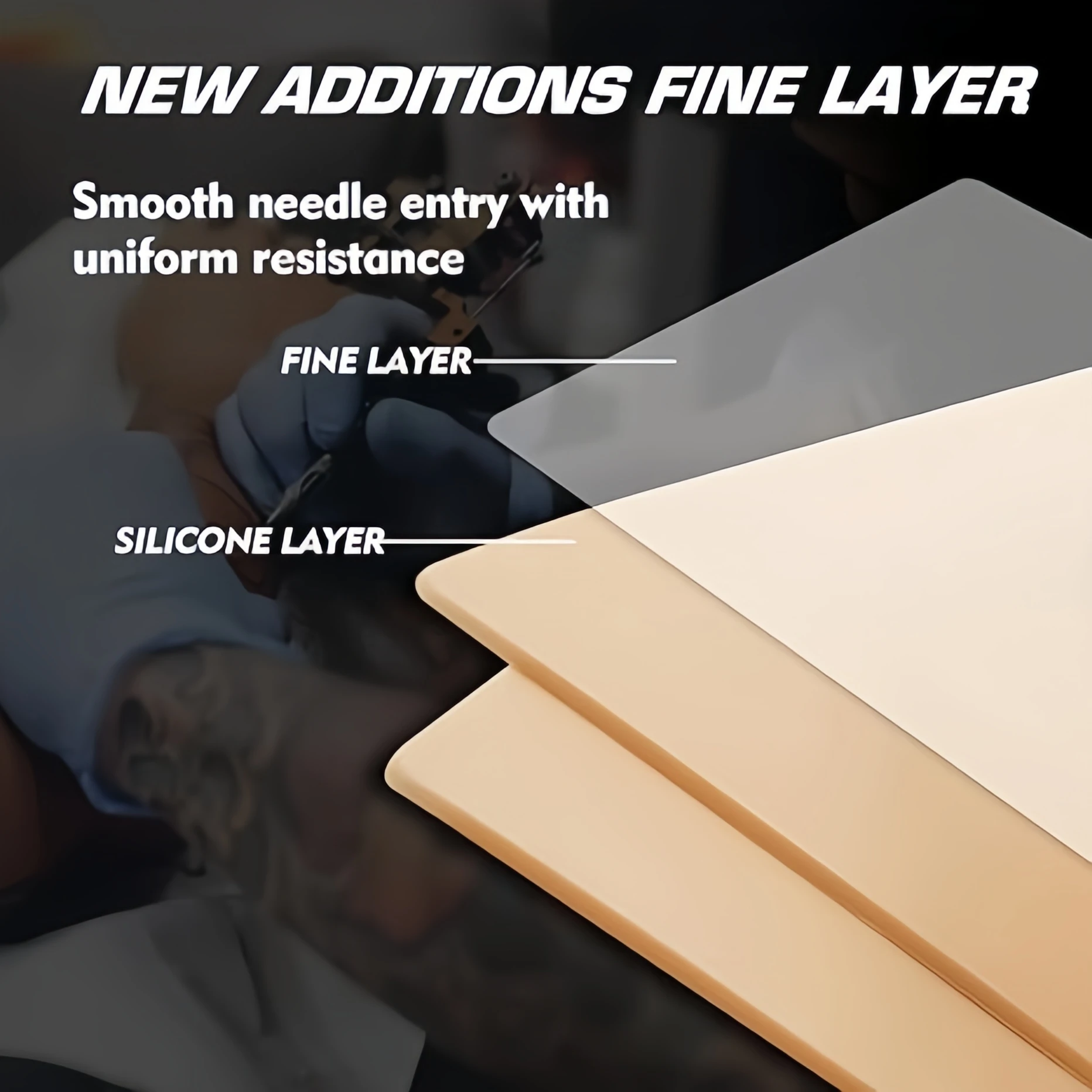 1/3/5/8/10/15pcs Tattoo Practice Skin 3MM Silicone Double-Sided for Permanent Makeup Training Tattoo Accessory