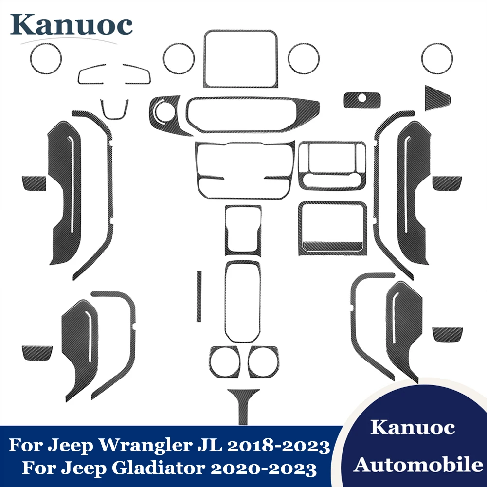 

Наклейка из углеродного волокна для интерьера автомобиля, Накладка для Jeep Wrangler JL 2018-2023 для Jeep Gladiator 2020-2023, аксессуары для украшения