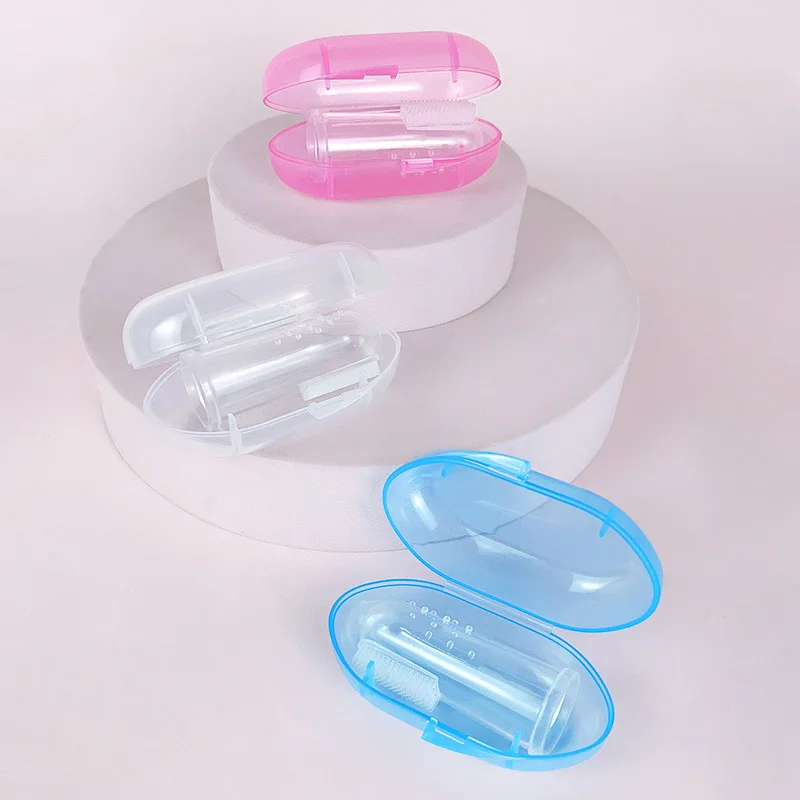 Set Silicone Dog Toothbrush Cat Dog Finger Cover Toothbrush Transparent Cat Oral Cleaning Tools Pet Special Products